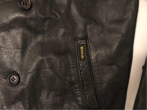 Campera Saco Chaqueta Cuero Motor Oil Talle L Negro