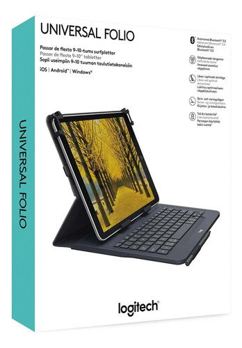 Logitech Universal Folio Funda Para iPad-tablet Con Teclado