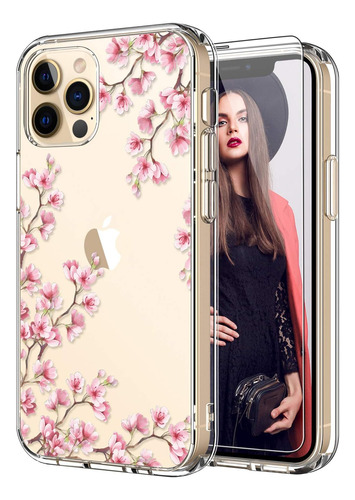 Funda Icedio Para iPhone 12/12 Pro Cherry Blossom