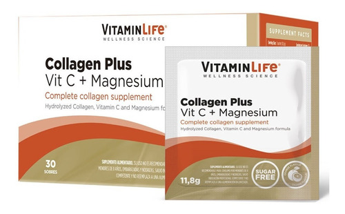Colágeno Plus Vit C + Magnesio / 30 Sachets / Vitamin Life