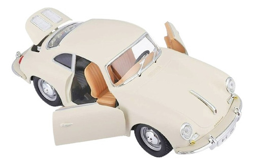 Porsche 356b 1961 Coupe Clásico Alemán - Blanco Burago 1/24