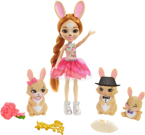 Enchantimals, Familia Conejo, Muñeca Para Niñas De 4 Años