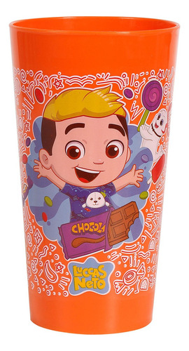 Copo Infantil 600ml Decorado Luccas Neto Laranja - Baby Go