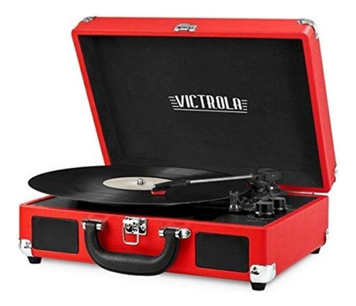 Victrola - Tocadiscos Con Altavoces (bluetoot), Color Rojo