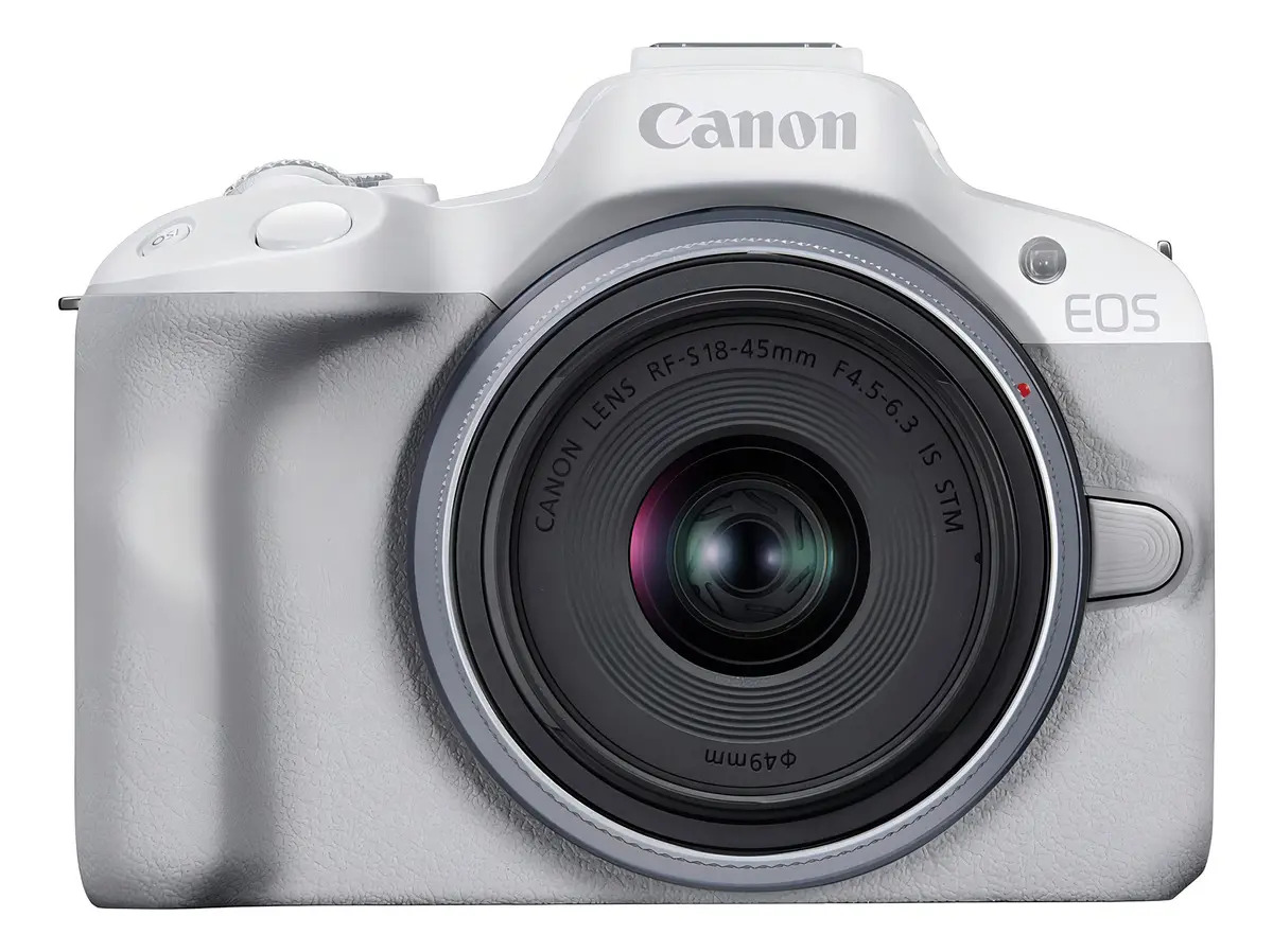 Câmera Canon Eos R50 Mirrorless Lente 18-45mm Branca S/juros Branco