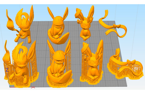Pokemon Eeveelution Tamagotchi Archivo Stl Para Impresión 3d