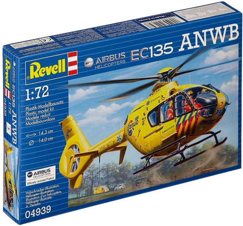 Helicóptero Airbus Ec135 Anwb 1/72 Model Kit Revell