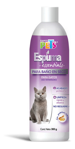 Espuma De Baño En Seco Para Gatos Essentials 300g Fancy Pets