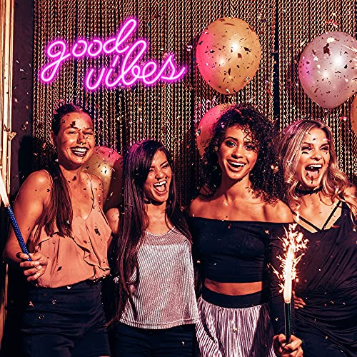 Letrero De Neón Pink Good Vibes Letreros Led Luces De ...