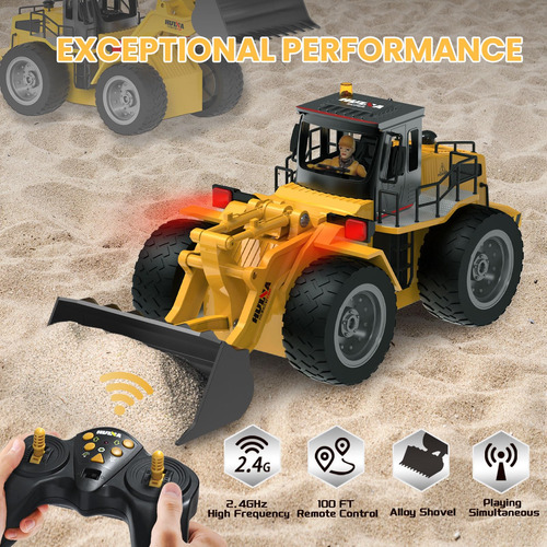 Hzq Rc Bulldozer Toy Vehículo De Construcción Rc Bulldozer