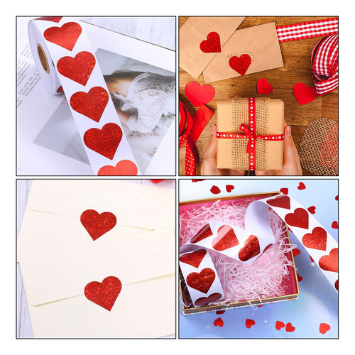 1 Rollo De 500 Etiquetas Autoadhesivas Para Bodas Con Forma
