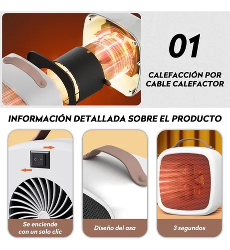 Mini Calentador Personal De Cerámica Para Espacios Pequeños