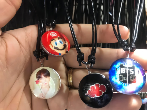 Colar Geek Anime Brilha Escuro Bts Harry Potter 20 Atacado Cor Preto