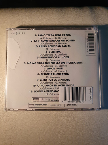 Andrés Calamaro Hotel Calamaro. Cd Estándar