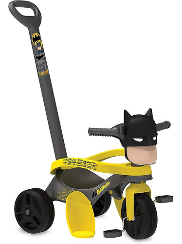 Triciclo Motoca Batman Passeio & Pedal Com Haste De Empurrar