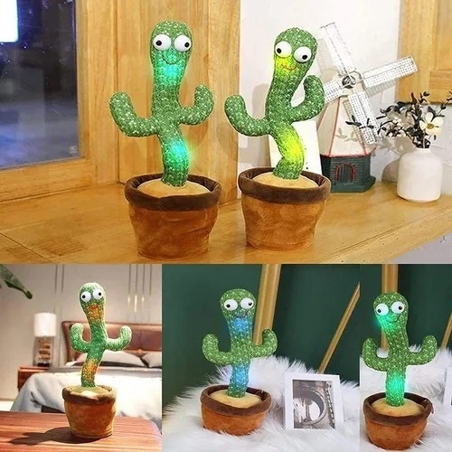 Cactus Bailarín Canta Canciones En Español Con Carga Usb