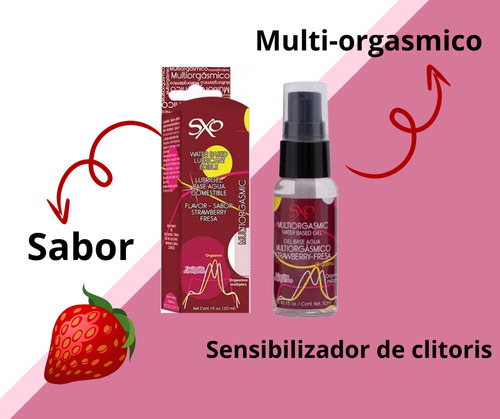 Lubricante Postre Oral Chocolate & Multiorgasmico 30g Chocolate Fresa