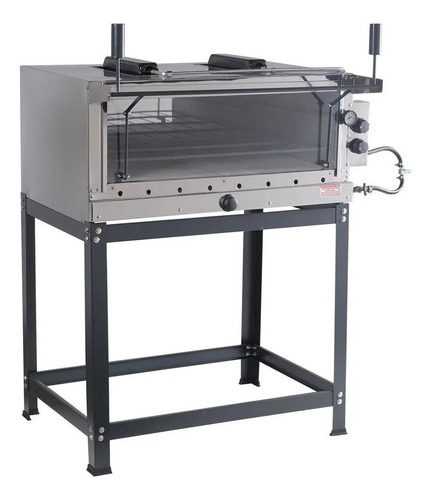 Forno Pizza Industrial Gás 80x60 2 Grill Infravermelho Inox