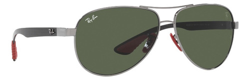 Lente De Sol Ray-ban 0rb8331m Ferrari Unisex Lifestyle Verde Dark Green Gunmetal Dark Carbon
