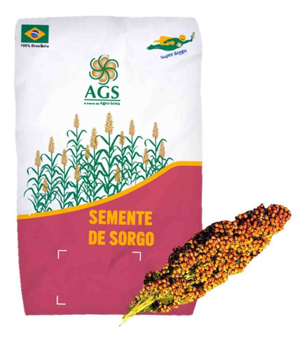 Semente Sorgo Iac Santa Elisa Sc 6 Kg - Agro - Sena