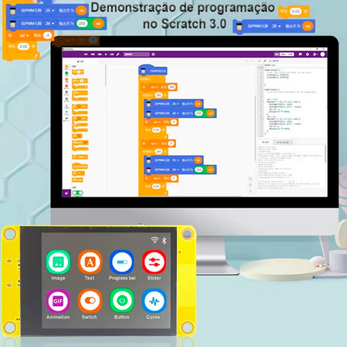 Módulo Esp32 Tela Lcd Tft Touch 2,4 Polegadas Wifi Bluetooth