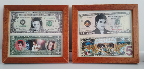  Cuadritos De Elvis Presley Y Michael Jackson M: 19x17