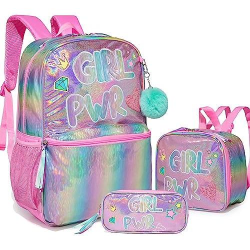 Htgroce 3pcs Mochila Negra Para Niñas 8-10 Años 4m5cp