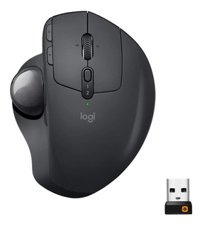 Mouse gamer trackball inalámbrico recargable Logitech MX Ergo negro