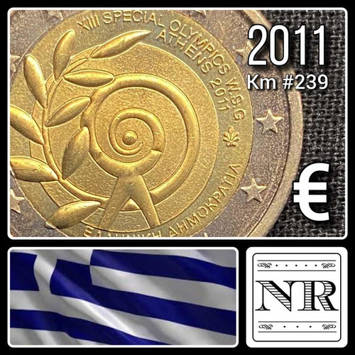 Grecia - 2 Euros - Año 2011 - Km #239 - Olímpicos Especiales