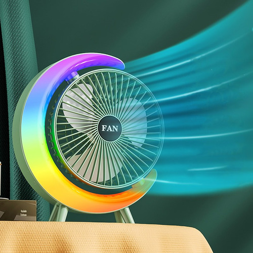 Ventilador De Escritorio Recargable Usb Z Colorful Running L