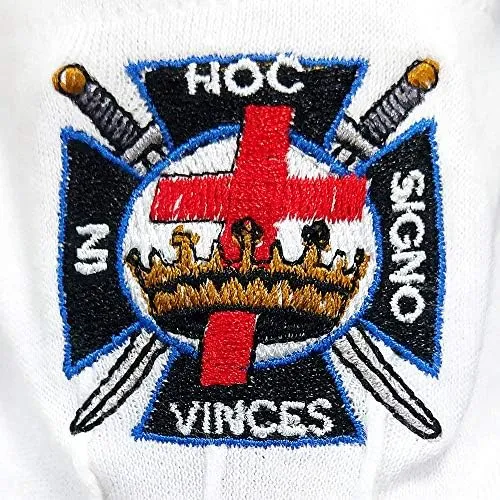 Guantes Masónicos Templarios Blanco Algodón