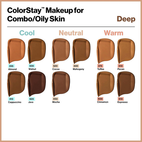 Imagen 6 de 8 de Base De Maquillaje Revlon Colorstay Makeup Cutis Mixto/graso