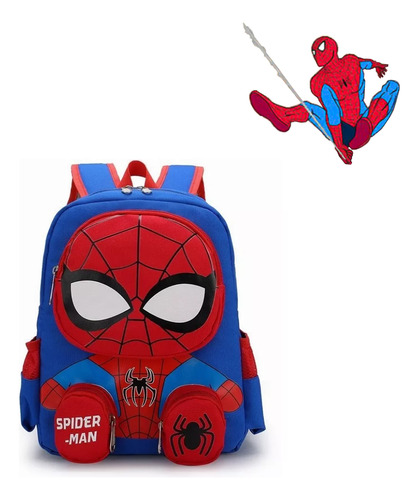 Mochila Preescolar Con Diseño De Spiderman 3d Para Niños