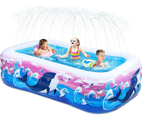 Piscina Inflable 2,4x1,4x0,6mt 880lt Agua Divertido Aspersor