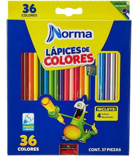 Pack De 5 Lapices De Colores Norma De 36pz