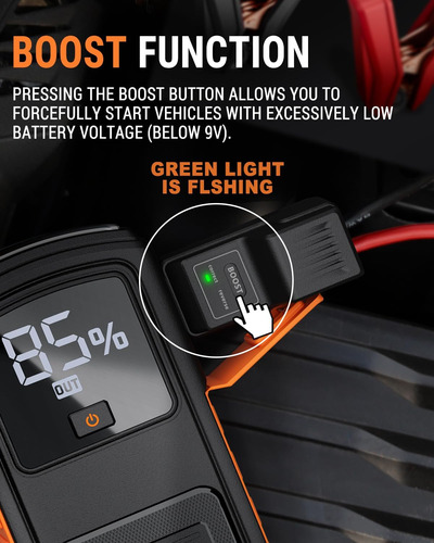 P-one Max Jump Starter, Caja De Salto Portátil De 4000 A Par