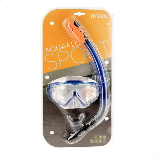 Tubo Y Máscara Buceo Intex Silicone Aqua