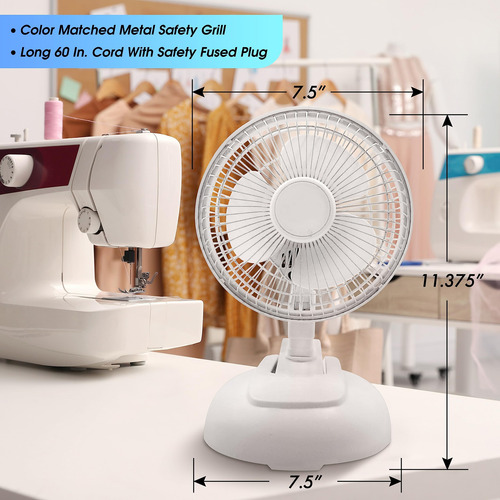 Ventilador Ez-chill Mtfx-6 De 15 Cm Con Clip O Escritorio De