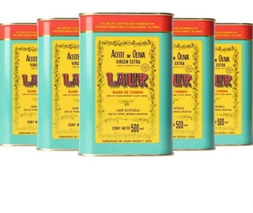 Aceite Oliva Extra Virgen Laur Blend De Terrior Lata X 5un.