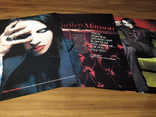 (n313) Marilyn Manson * Clippings Revista 3 Pgs * 2007 (Usado)