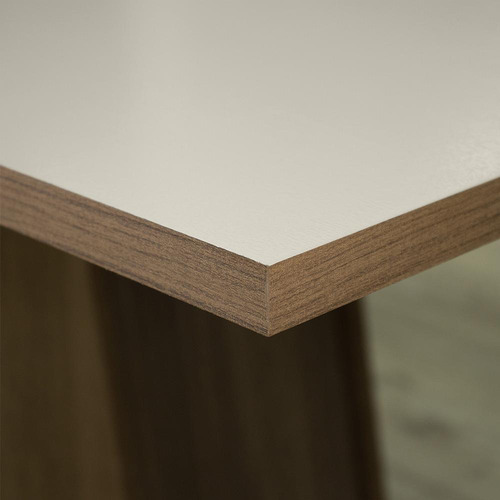 Juego Comedor Mesa Tapa Madera 6 Sillas Renata Madesa Color Marron/Crema/Imperial