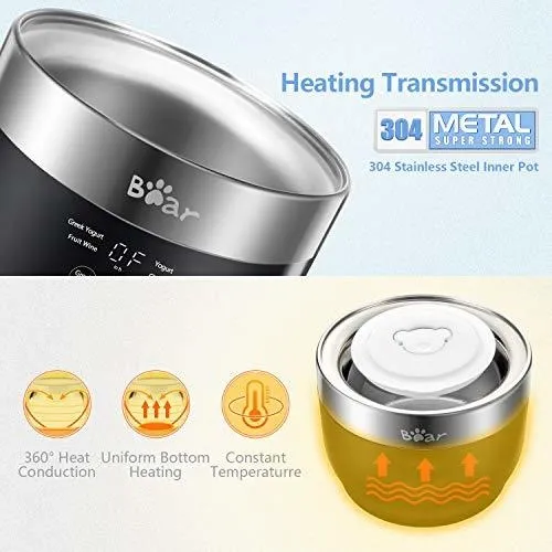 Bear Yogurt Maker, Maquina Griega Para Hacer Yogurt Con Cola