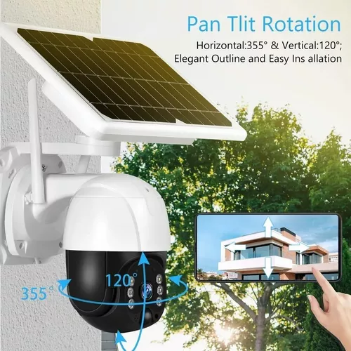 Camara Ip Solar Seguridad Wifi Exterior Hd 1080p Icsee