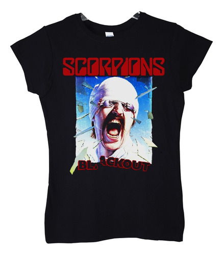 Polera Mujer Scorpions Blackout Album Rock Abominatron