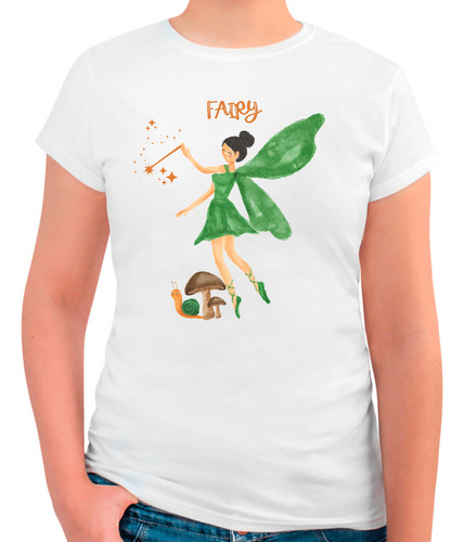 Playera Blusa De Mujer Estampado De Hada Destellos Fairy