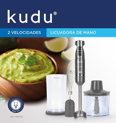 Imagen 4 de 8 de Multiprocesadora Minipimer Mixer Licuadora De Mano Kudu