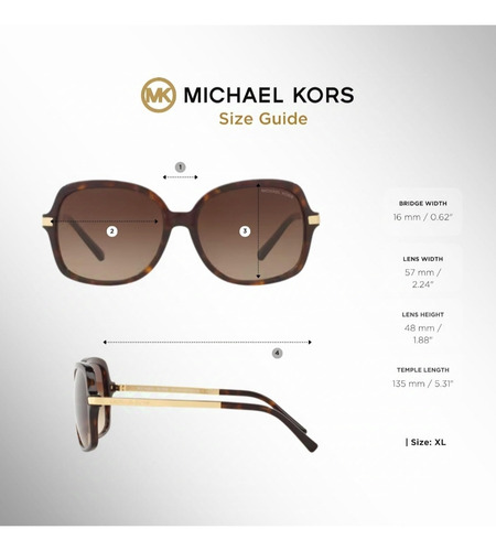Michael Kors Lentes Sol Mujer Adriana Ii Oversized Marrón