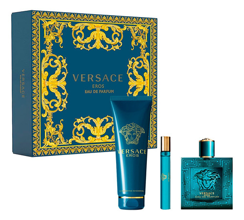 Estuche Versace Eros Caballero 3 Pzas Versace ¡original ¡