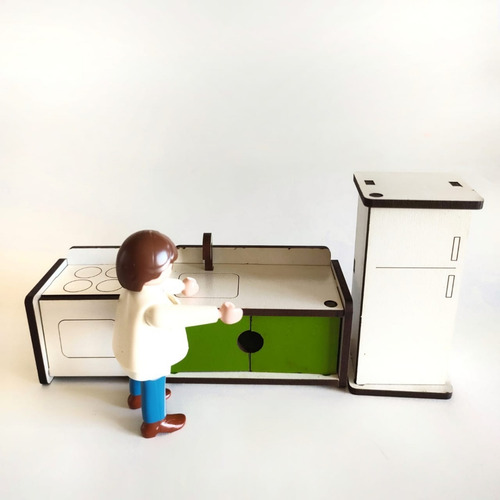Imagen 4 de 10 de Muebles Casita Muñecas Infantil Cocina Comedor Dormitorio