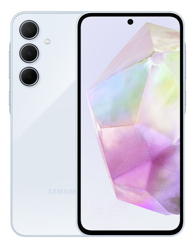 Teléfono celular Samsung Galaxy A35 5g, cámara triple de hasta 50 MP, pantalla 6.6, 128 GB, azul claro - Excelente (Reacondicionado)